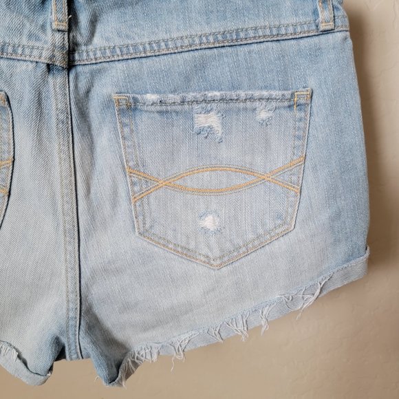 Abercrombie & Fitch Distressed Cutoff Denim Jean Shorts - Picture 11 of 14